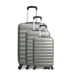 Sada 3 světle šedých cestovních kufrů na kolečkách Hero Jakarta