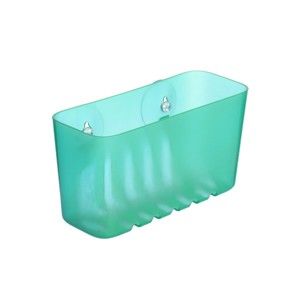 Tyrkysový nástěnný koupelnový košík bez nutnosti vrtání Ta-Tay Small Storage Basket Standart