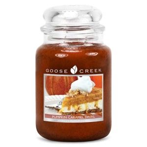 Vonná svíčka ve skleněné dóze Goose Creek Dýňovo-karamelový dezert, 150 hodin hoření