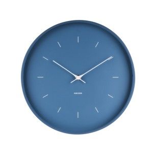 Modré nástěnné hodiny Karlsson Butterfly, Ø 27,5 cm