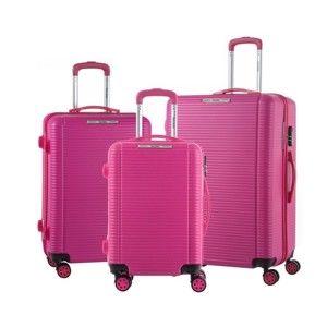 Sada 3 růžových cestovních kufrů na kolečkách Murano Vivienne