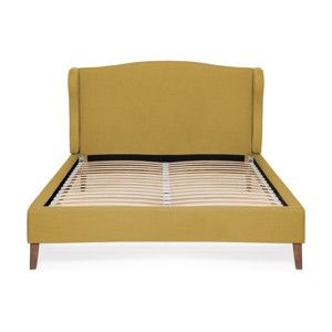 Kukuřičně žlutá postel Vivonita Windsor Linen, 200 x 160 cm