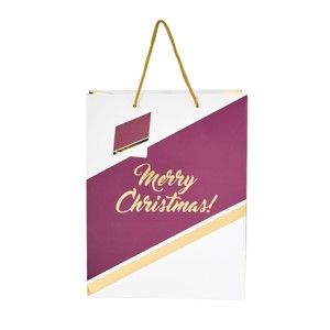 Dárková taška Butlers Merry Christmas, výška 13,5 cm