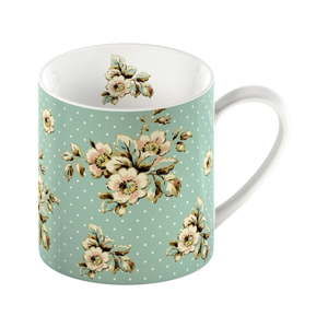 Zelený porcelánový hrnek Creative Tops Cottage Flower, 330 ml