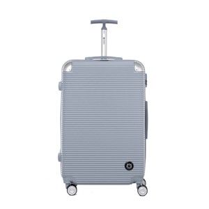 Cestovní kufr ve stříbrné barvě na kolečkách Teddy Bear Monica, 107 l