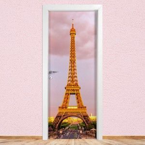 Samolepka na dveře LineArtistica Tour Eiffel, 80 x 215 cm