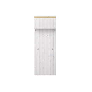 Mléčně bíle lakovaný nástěnný věšák z borovicového dřeva Steens Monaco, 52 x 145 cm