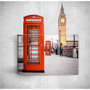 Nástěnný 3D obraz Mosticx Telephone In London, 40 x 60 cm