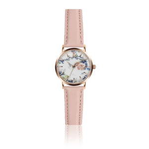 Dámské hodinky s růžovým páskem z pravé kůže Emily Westwood Magic
