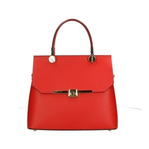 Červená kožená kabelka Roberto Buono Fiona