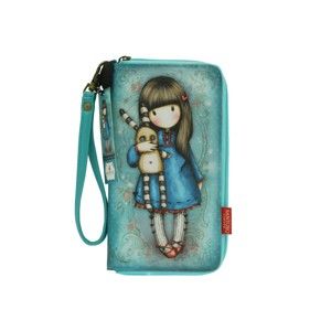 Modrá peněženka na zip Gorjuss Hush Little Bunny