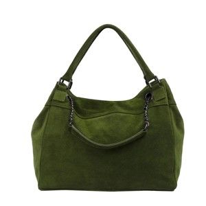 Tmavě zelená kožená kabelka Infinitif Sherazade