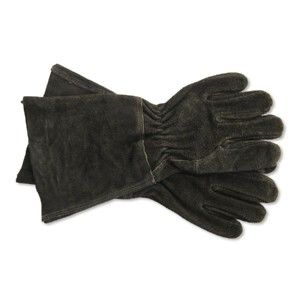 Černé semišové rukavice Garden Trading Gaunlet Black, délka 38,5 cm
