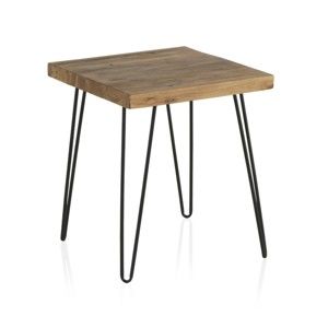 Odkládací stolek s deskou z jilmového dřeva Geese Rea, výška 47 cm