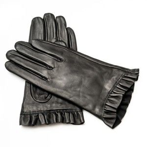 Dámské černé kožené rukavice <br>Pride & Dignity Seattle, vel. 7,5